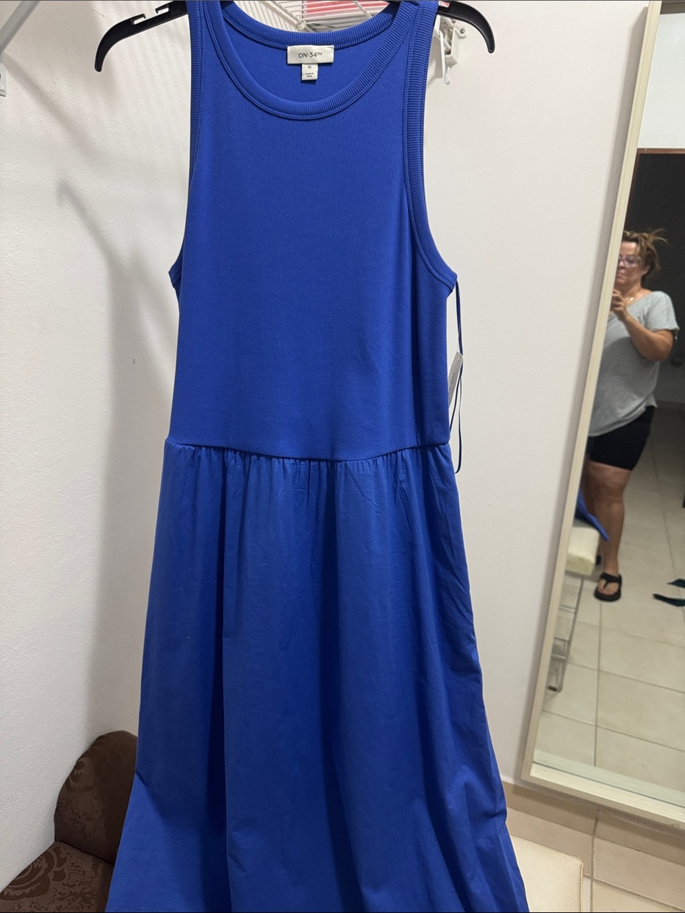 Girls' Royal Blue Sleeveless Tank Dress
